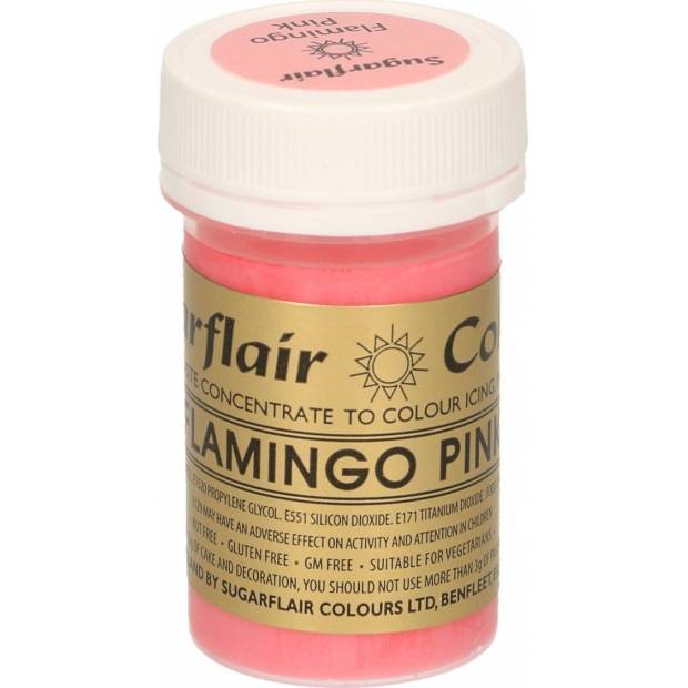 Gélová farba sugarflair flamingo pink 25g