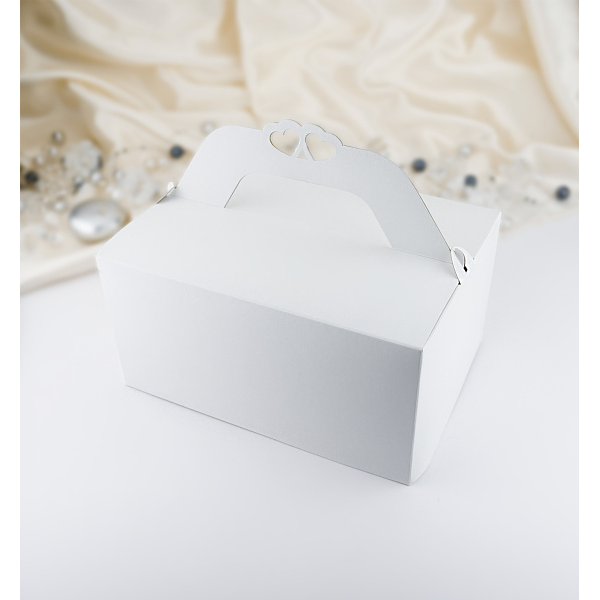 Svadobná krabička so srdiečkami 185 × 135 × 95 mm 8ks