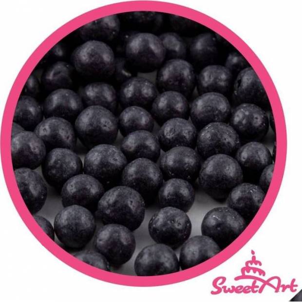 SweetArt cukrové perly čierne 7 mm (80 g)