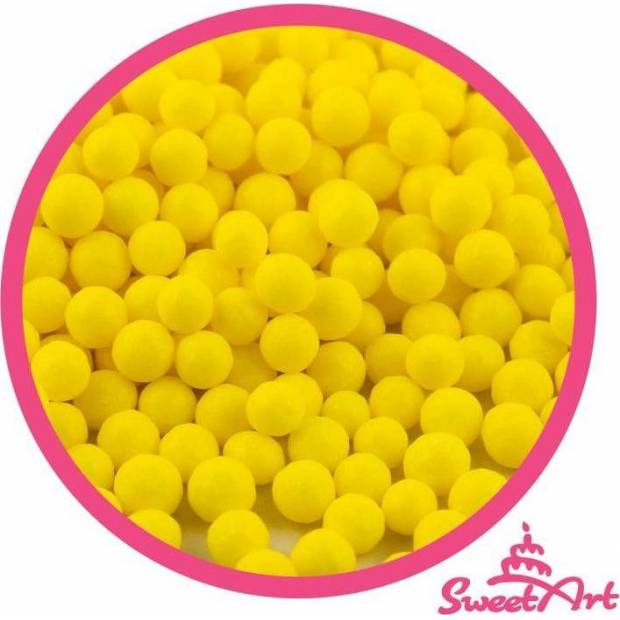 SweetArt cukrové perly žlté 5 mm (80 g)