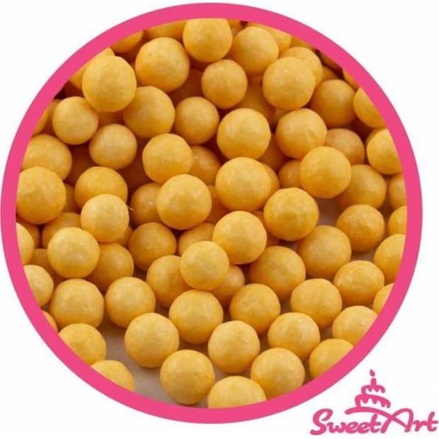 SweetArt cukrové perly zlatožlté matné 5 mm (80 g)