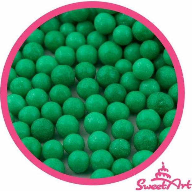 SweetArt Vianočné zelené cukrové perly 7 mm (80 g)