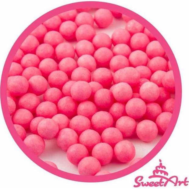 Cukrové perly SweetArt ružové 7 mm (80 g)