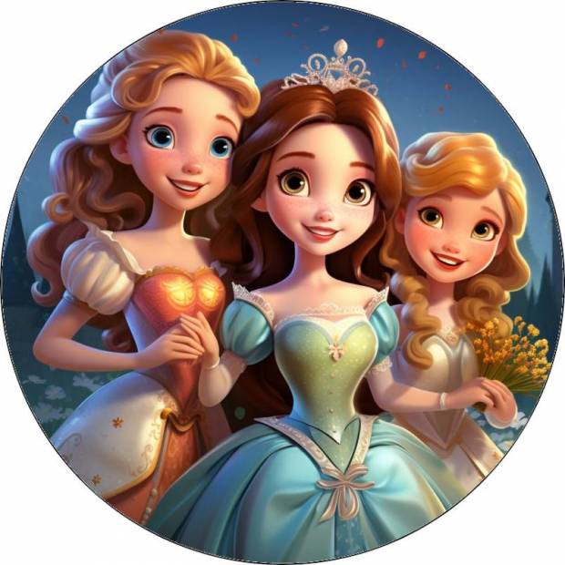 Jedlý papier Disneyho princezné a víly 19,5cm