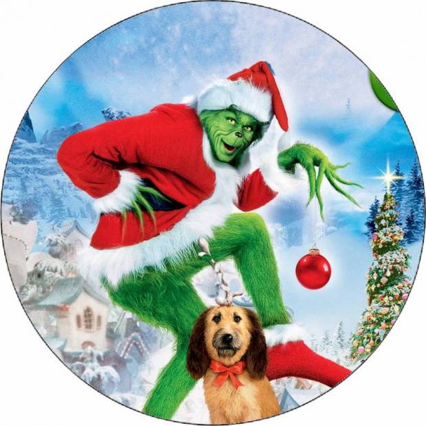 Jedlý papier Grinch so psom 19,5 cm