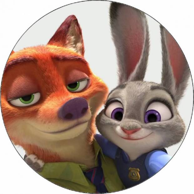 Jedlý papier Judy a Nick selfie 19,5 cm