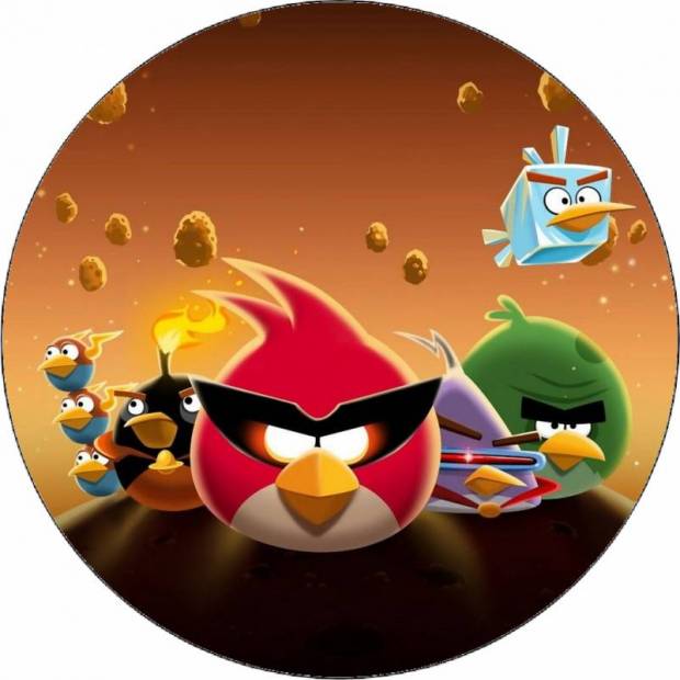 Jedlý papier Angry birds universe 19,5 cm