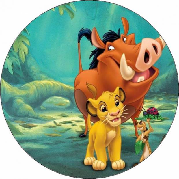 Jedlý papier Leví kráľ Simba, Timon a Pumba 19,5 cm