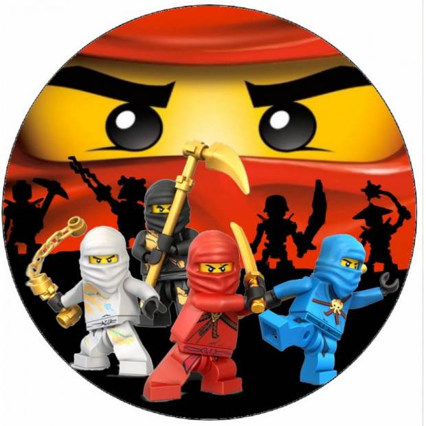 Jedlý papier Lego Ninjago bojovníci 19,5 cm