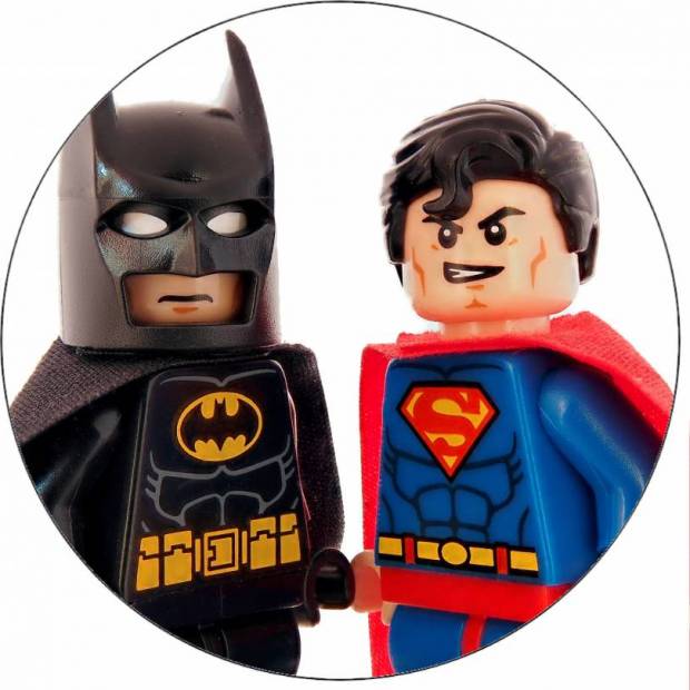 Jedlý papier Lego Batman a Superman 19,5 cm