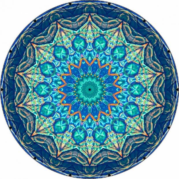 Jedlý papier modrá mandala 19,5 cm