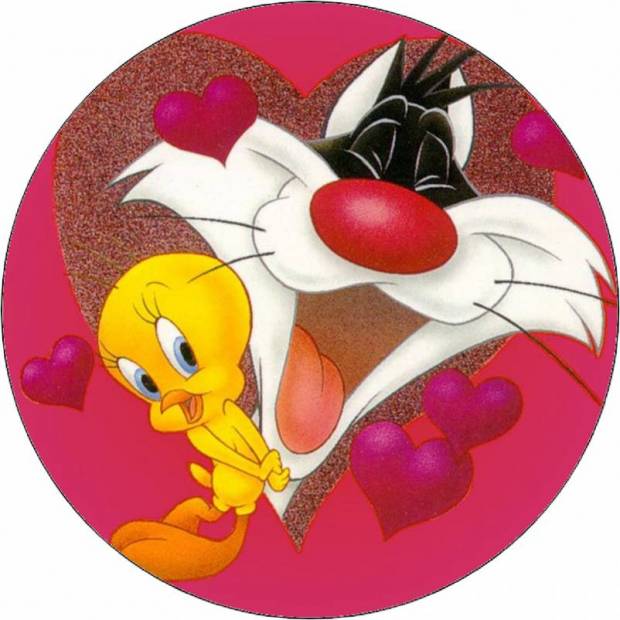 Looney Tunes Silvester a Tweety Srdcia 19,5 cm