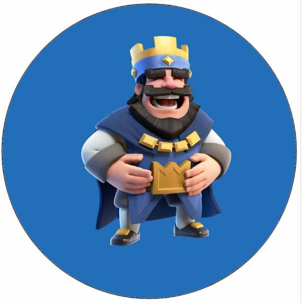 Jedlý papier Clash Royale king laughing 19,5 cm