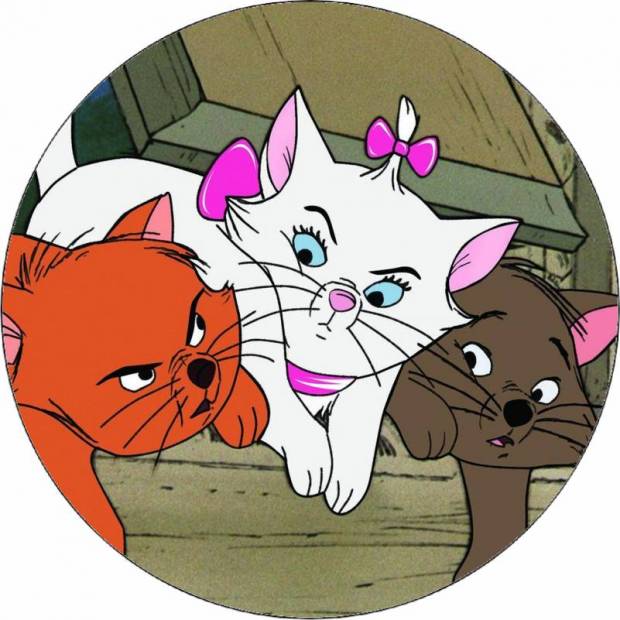 Jedlý papier Aristocats mačky v okne 19,5 cm