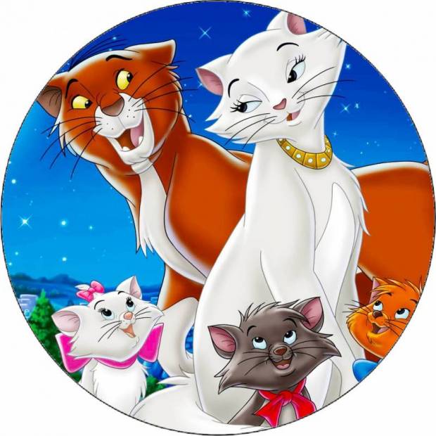 Jedlý papier Aristocats Vojvodkyňa a rodina 19,5 cm