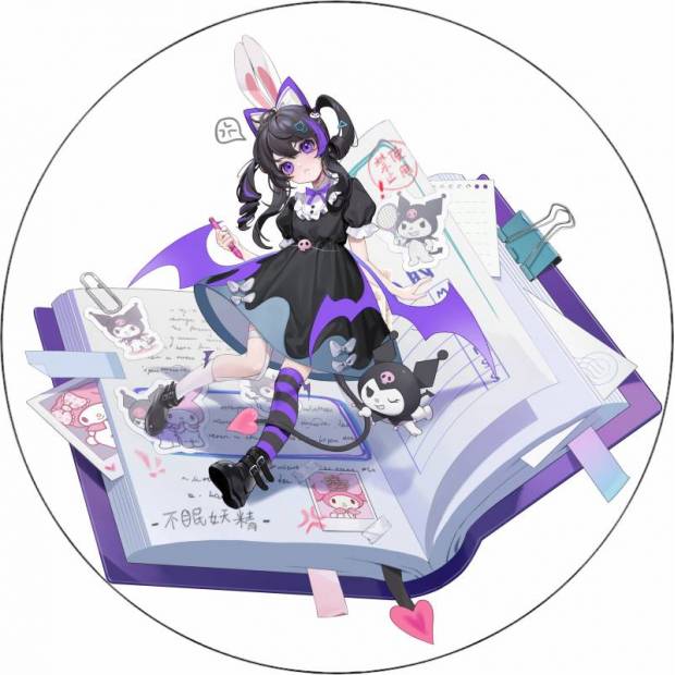 Jedlý papier Kuromi anime 19,5 cm