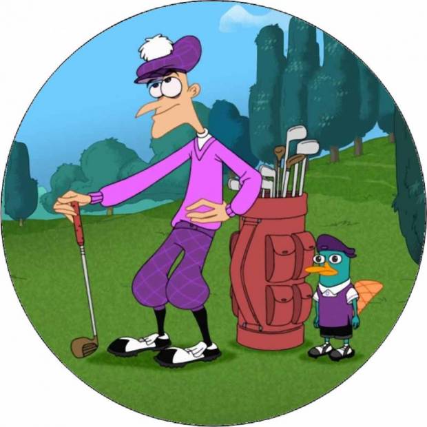 Jedlý papier Phineas a Ferb golf 19,5 cm