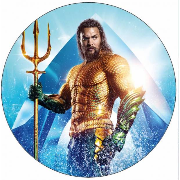 Jedlý papier Aquaman s trojzubcom 19,5 cm