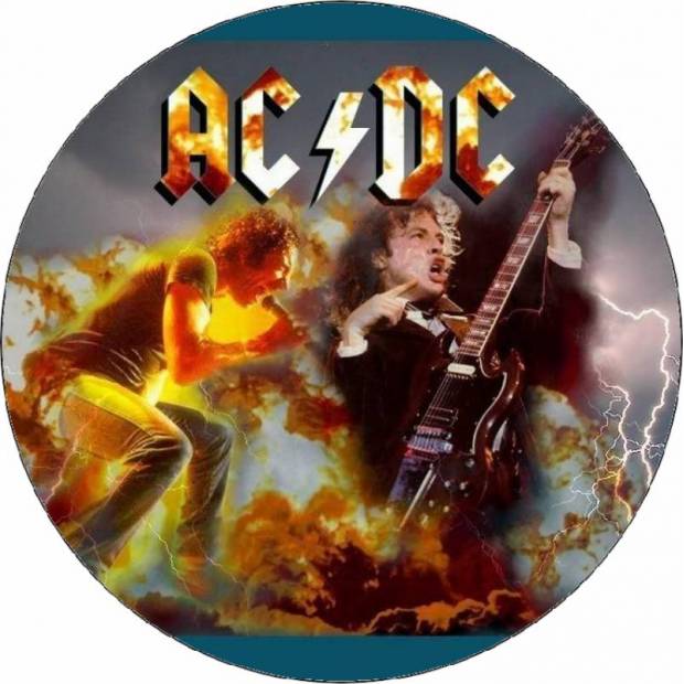 Jedlý papier s logom AC/DC 19,5 cm