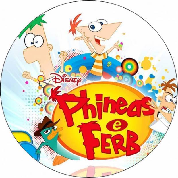 Jedlý papier Logo Phineas a Ferb 19,5 cm