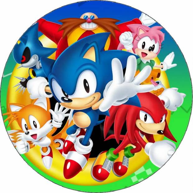 Jedlý papier Ježko Sonic a priatelia 19,5 cm