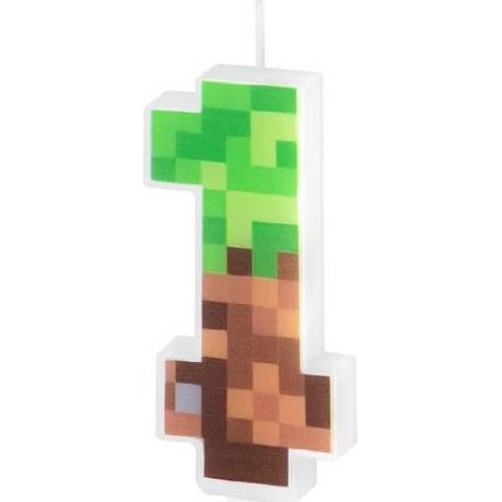 Sviečka Minecraft 7cm číslo 1