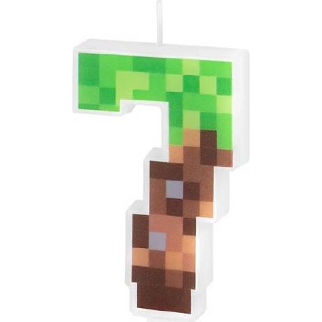 Sviečka minecraft 7cm číslo 7