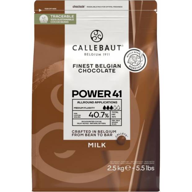 Callebaut Chocolate 41 power milk 2,5kg