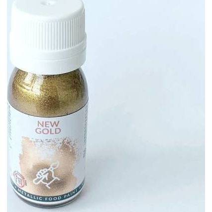 Food Colours Nová tekutá metalická farba Honey Gold (18 ml) bez E171