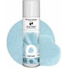 Potravinárske farby Velvet Spray Baby Blue (250 ml)